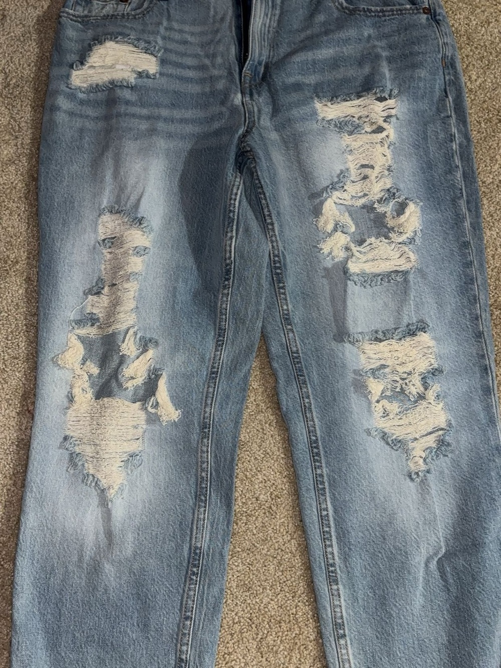 Aeropostale Light Blue Relaxed Fit Men's Mom Jeans - Picture 2 of 2